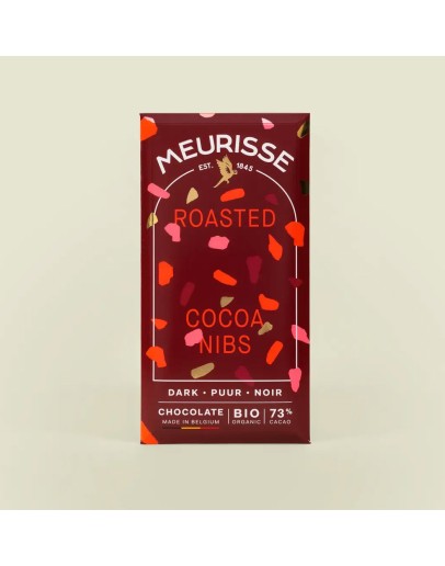 MEURISSE - Biologische pure chocolade met geroosterde cacaonibs (100g)