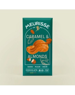 MEURISSE - Biologische pure chocolade met gekarameliseerde amandelen (100g)
