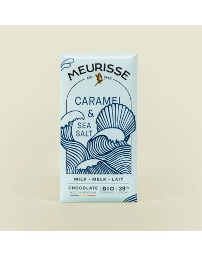 MEURISSE - Biologische melkchocolade met karamel & zeezout (100g)