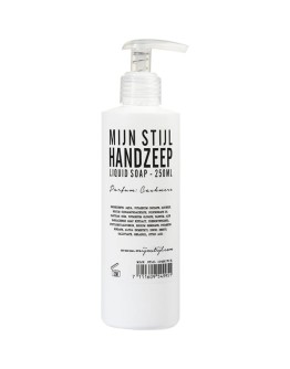 MIJN STIJL - Handzeep White Cedar en Vetiver o.b.v. kokos- en olijfolie 250 ml witte fles
