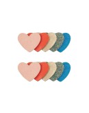 MIMI AND LULA - Set haarclips - Retro rainbow layered heart clips