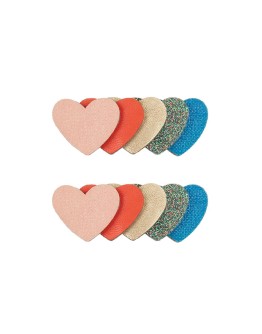 MIMI AND LULA - Set haarclips - Retro rainbow layered heart clips