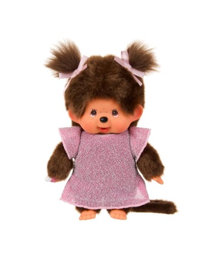 MONCHHICHI - Meisje in roze glitterjurk - 20 cm MONCHHICHI - Meisje in roze glitterjurk - 20 cm