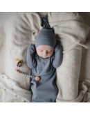 MUSHIE - Rib baby mutsje - Gray melange