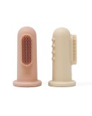 MUSHIE - Finger toothbrush - Blush/Shifting sand
