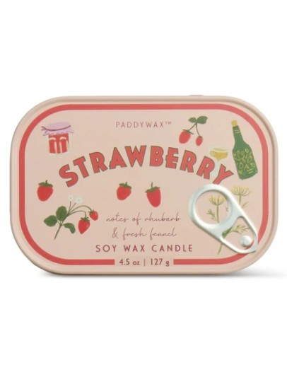 PADDYWAX - Bistro 4.5 oz Tin Candle - Strawberry PADDYWAX - Bistro 4.5 oz Tin Candle - Strawberry