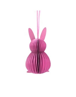 Honeycomb Paashaasjes hang set van 2 - Pink