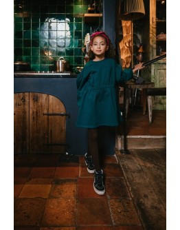 PETIT BLUSH - Skater Dress Ballon Sleeve - Aventurine
