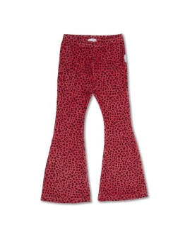 PETIT BLUSH - Bowie Flared pants velours - Red Leopard