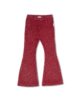 PETIT BLUSH - Bowie Flared pants velours - Red Leopard