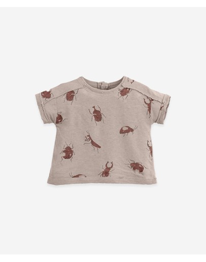 PLAY UP - Baby boy - T-shirt with print in organic cotton and linen | Bicho