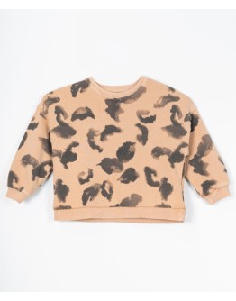 PLAY UP - Printed fleece sweater - Gourd