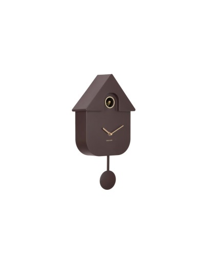 KARLSSON - Wall Clock Modern Cuckoo Oro - Earth Brown