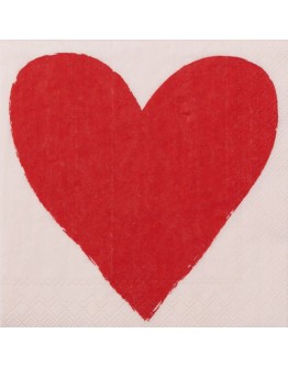 RÄDER -  Cocktail napkin Heart 25x25cm RÄDER -  Cocktail napkin Heart 25x25cm