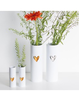 RÄDER -  Mini vases heart set of 2 pcs - Gold