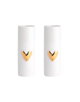 RÄDER -  Mini vases heart set of 2 pcs - Gold