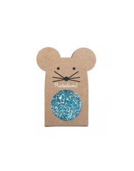 RATATAM - Stuiterbal Glitter Mouse - Blue