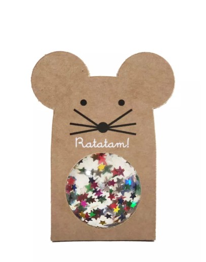RATATAM - Stuiterbal Glitter Mouse - Starry