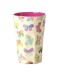 RICE - Large Melamine Beker - Crème - Butterfly Print