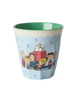 RICE - Medium Melamine Beker - Soft Blue Snoopy Print