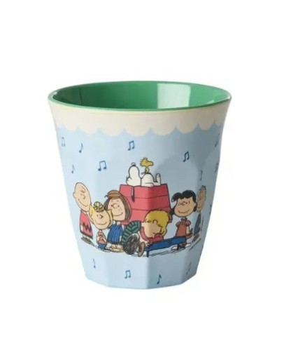 RICE - Medium Melamine Beker - Soft Blue Snoopy Print