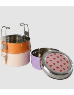 RICE - Round RVS Lunchbox Heart print