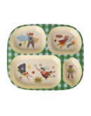 RICE - Kids 4 Room Plate - Green - Hero Print