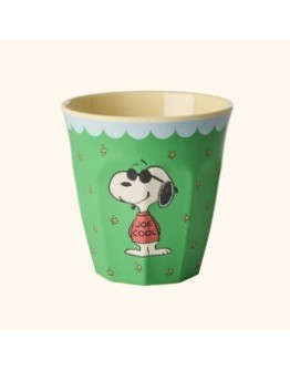 RICE - Medium Melamine Beker - Green - Snoopy Print