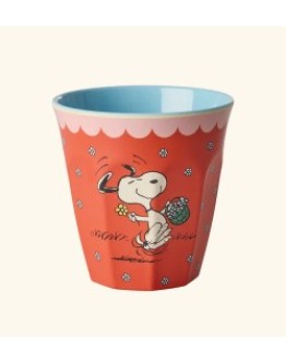 RICE - Medium Melamine Beker - Red Snoopy Print