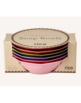 RICE - Soup Plate - Multicolor - 6-pack