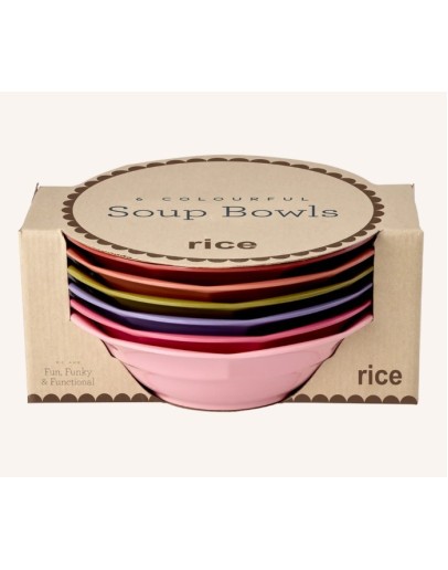 RICE - Soup Plate - Multicolor - 6-pack