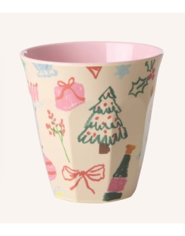 RICE - Medium Melamine Beker - Xmas Galore