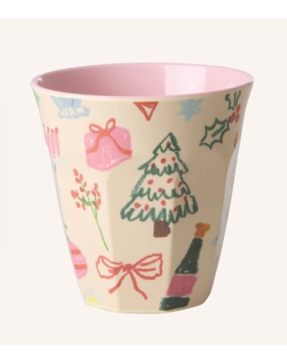 RICE - Medium Melamine Beker - Xmas Galore