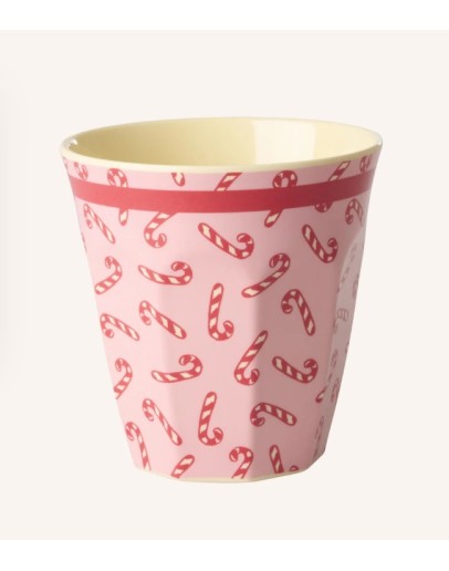 RICE - Medium Melamine Beker - Candy Cane