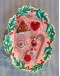 RICE - Melamine Xmas serving dish - Pink with Hawthorn edge