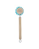 RICE - Afwasborstel Rond hout - Turquoise