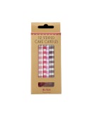 RICE - Cake candles Streep set van 12 - Roze
