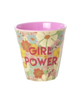 RICE - Medium Melamine Beker - Flower Power Print