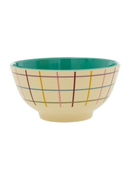RICE - Medium Melamine Bowl - Check Print