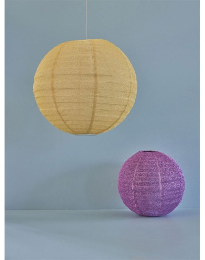 RICE - Medium Round Lampshade - Gold