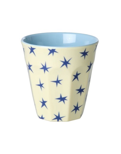 RICE - Medium Melamine Beker - Crème Star Print