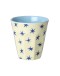 RICE - Medium Melamine Beker - Crème Star Print