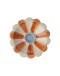 RICE - Small Ceramic Dipping Bowl - Orange - Hand-painted Stripes