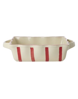 RICE - Ovenschaal Medium - Streep - Koraal