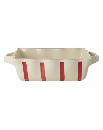 RICE - Ovenschaal Medium - Streep - Koraal