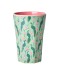 RICE - Large Melamine Beker - Peacock Power Print