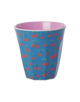 RICE - Medium Melamine Beker - Blue - Cherry Love Print