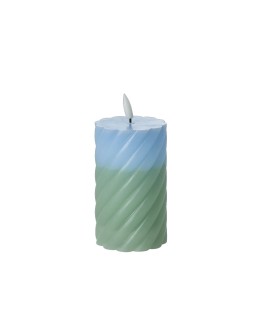 RICE - Led Pilaarkaars - Blauw & groen