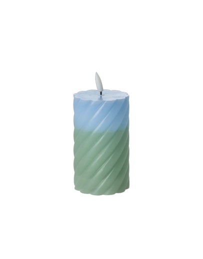 RICE - Led Pilaarkaars - Blauw & groen