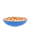 RICE - Grote ronde Melamine Slaschotel - Orange dots